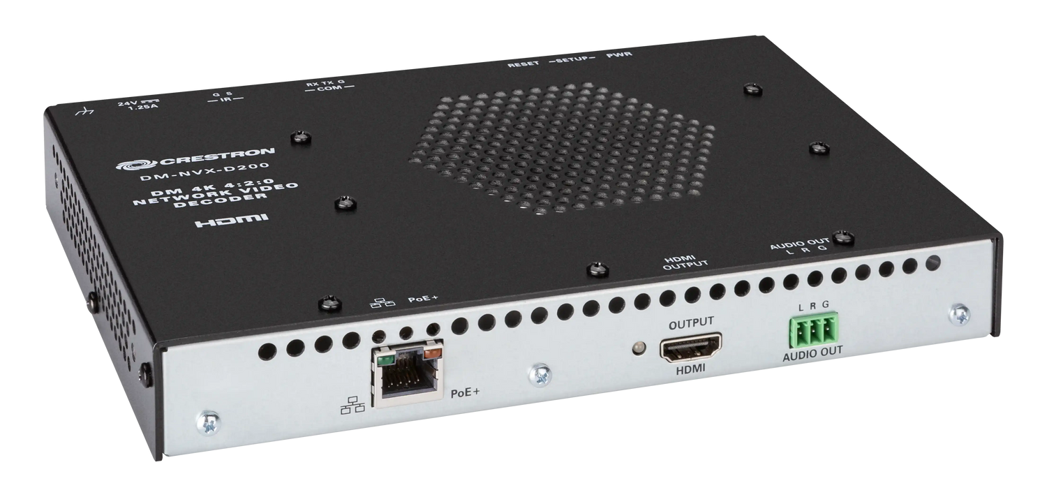 Crestron DM-NVX-D200 DM NVX® 4K60 4:2:0 Network AV Decoder with Scaler Video Transmitters Crestron
