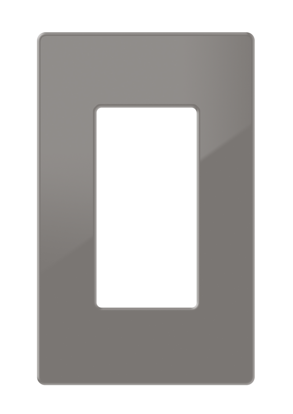 Crestron FP-G1-GRY-S – 1-Gang Decorator Faceplate, Gray Smooth Wall Boxes Crestron
