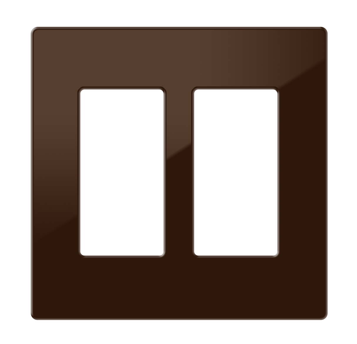 Crestron FP-G2-BRN-S – 2-Gang Decorator Faceplate, Brown Smooth Wall Boxes Crestron