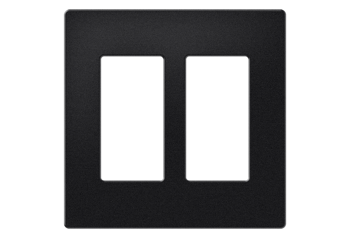 Crestron FP-G2-DM-B-T – 2-Gang DM Transmitter Faceplate, Black Textured Wall Boxes Crestron
