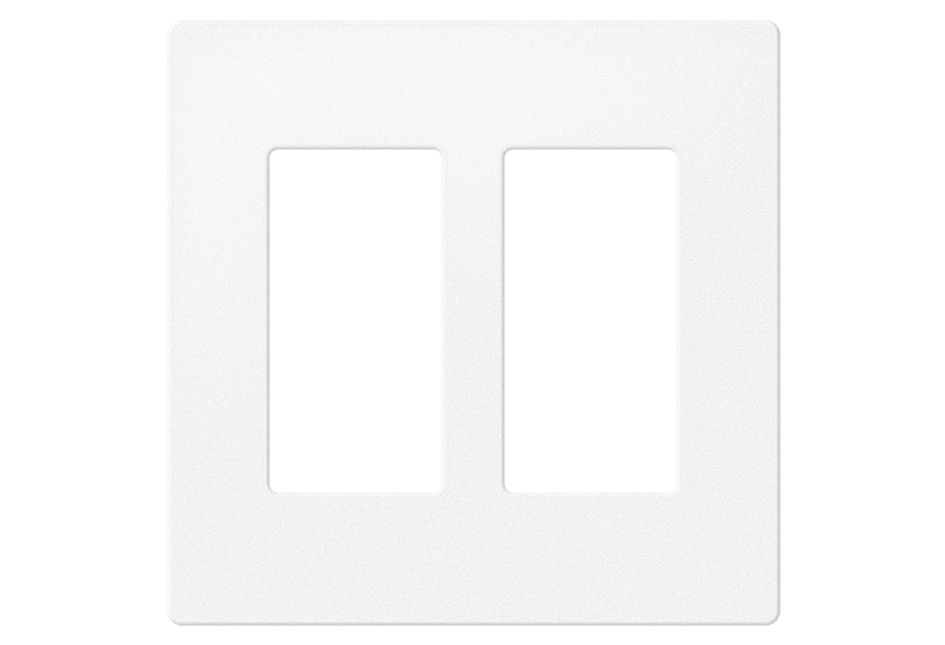 Crestron FP-G2-DM-W-T – 2-Gang Decorator Faceplate for DM Series, White Textured Wall Boxes Crestron