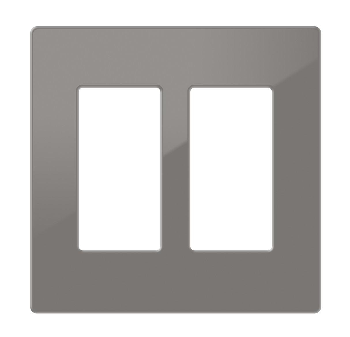 Crestron FP-G2-GRY-S – Decorator Style Faceplate, 2-Gang, Gray Smooth Wall Boxes Crestron