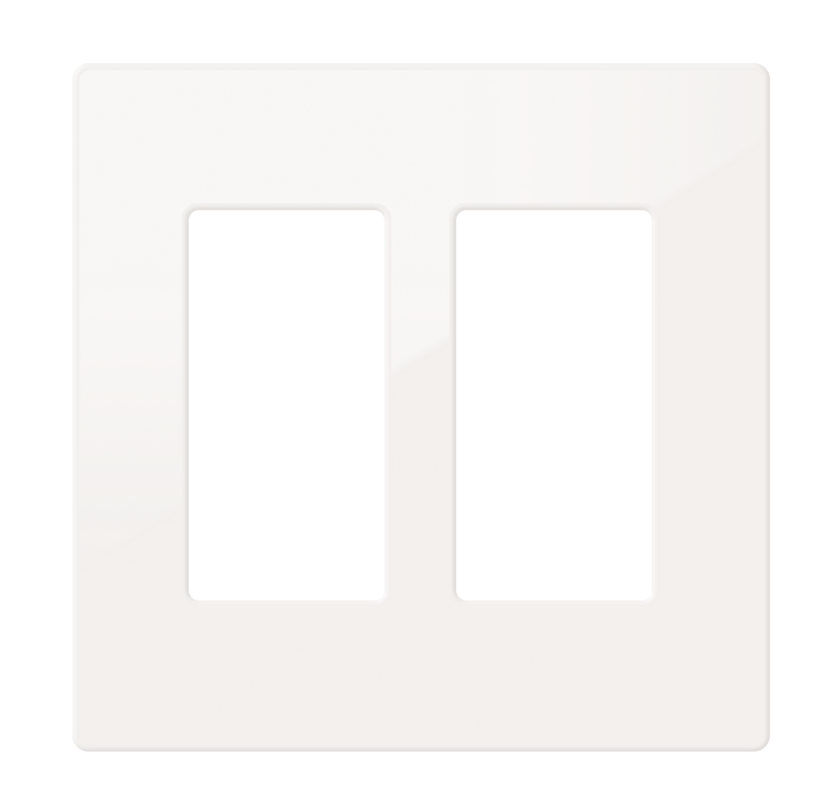 Crestron FP-G2-W-S – Decorator Style Faceplate, 2-Gang, White Smooth Wall Boxes Crestron