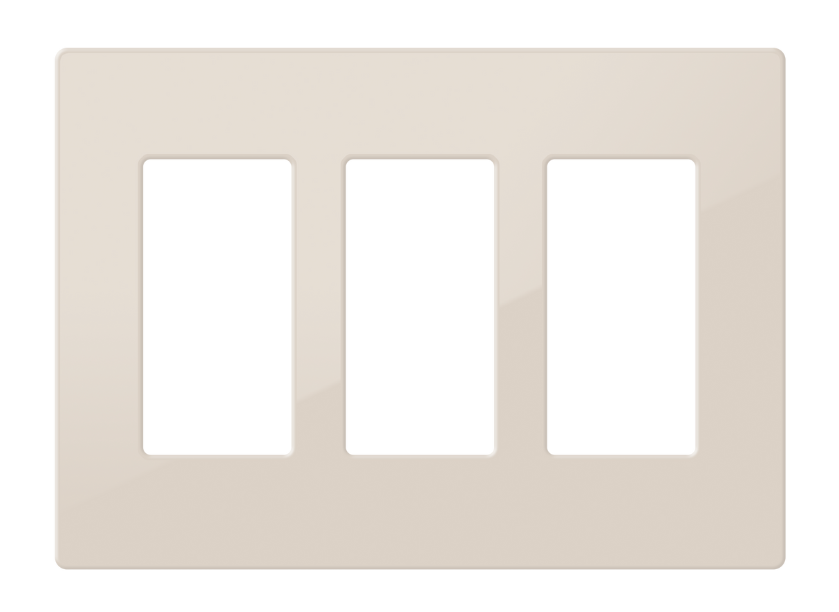 Crestron FP-G3-A-S – 3-Gang Decorator Faceplate, Almond Smooth Wall Boxes Crestron