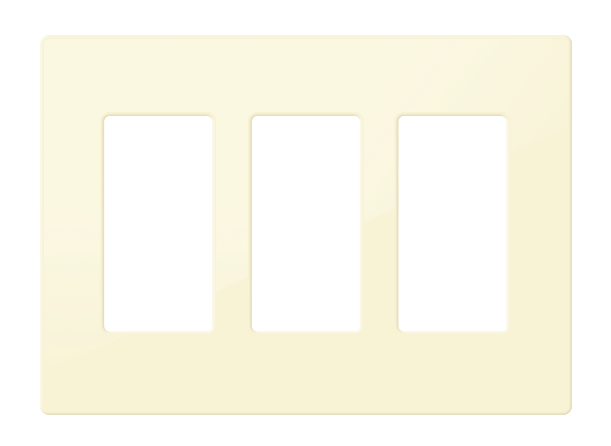 Crestron FP-G3-DA-S – Decorator Style Faceplate, 3-Gang, Dark Almond Smooth Wall Boxes Crestron