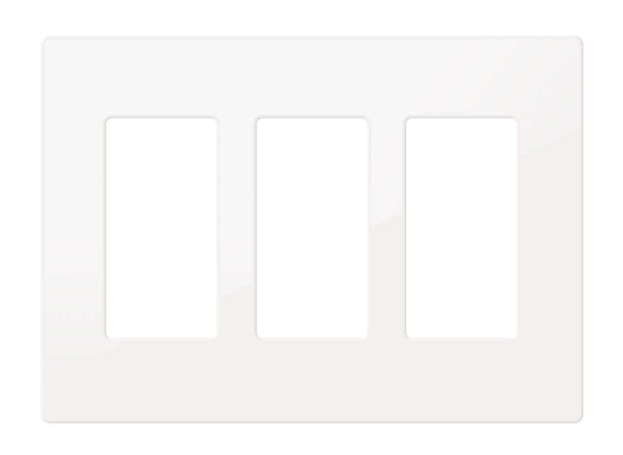 Crestron FP-G3-W-S – Decorator Faceplate, 3-Gang, White Smooth Wall Boxes Crestron