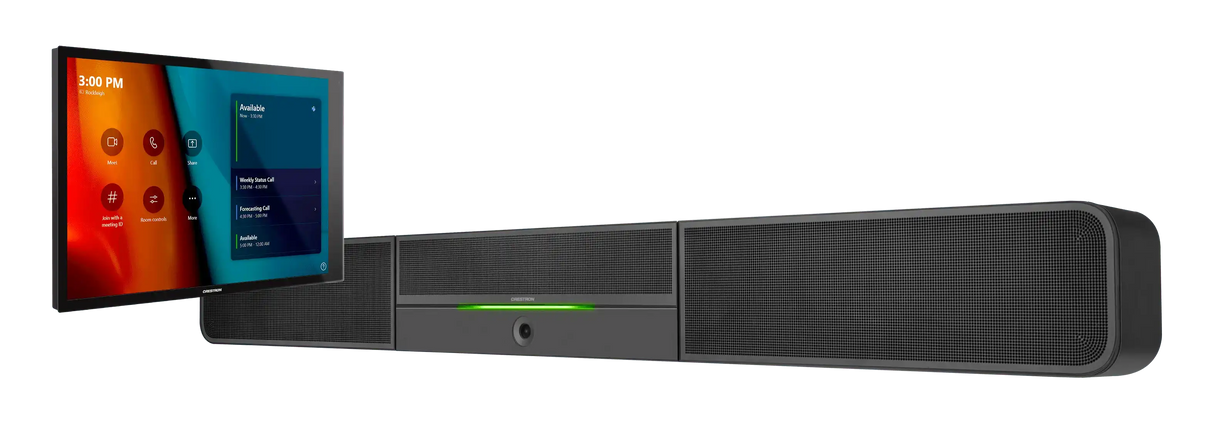 Crestron UC-B30-T-WM Crestron Flex Small Room Conference System with Video Soundbar and Wall Mounted Control Interface for Microsoft Teams® Rooms Video Conferencing Crestron