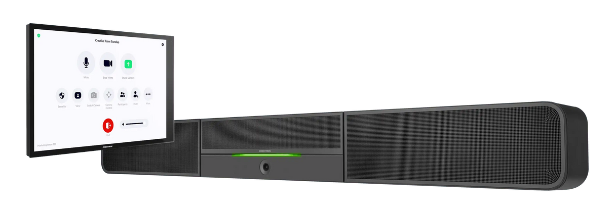 Crestron UC-B30-Z-WM Crestron Flex Small Room Conference System with Video Soundbar and Wall Mounted Control Interface for Zoom Rooms® Software Video Conferencing Crestron
