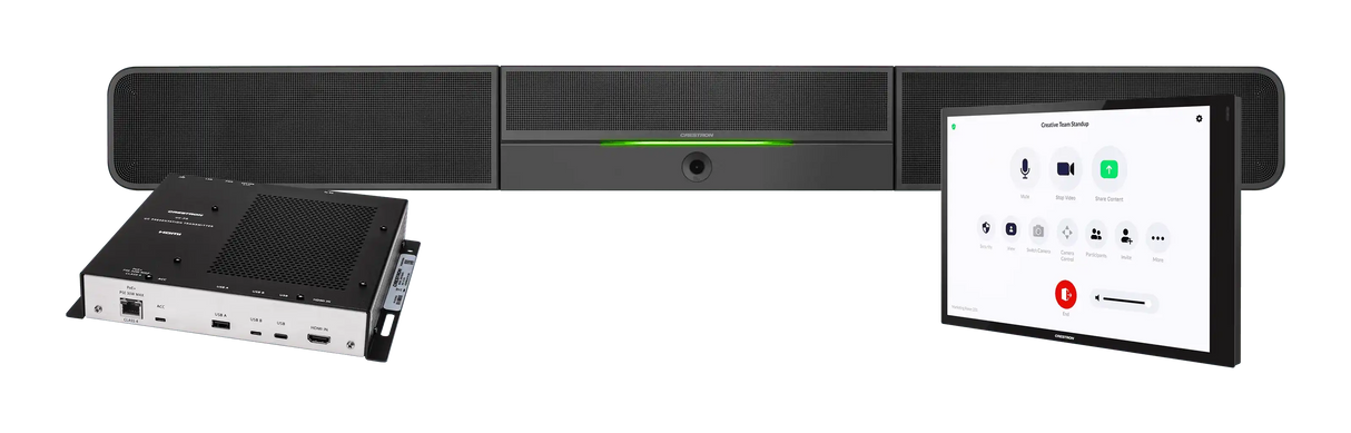 Crestron UC-BX30-Z-WM Crestron Flex Advanced Small Room Conference System with Video Soundbar and Wall Mounted Control Interface for Zoom Rooms Video Conferencing Crestron