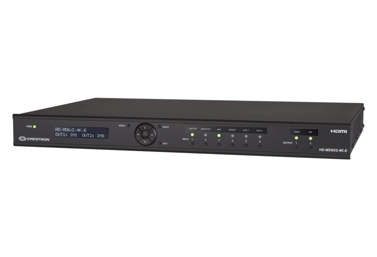 Crestron HD-MD6X2-4K-E – 6x2 4K HDMI Switcher Crestron