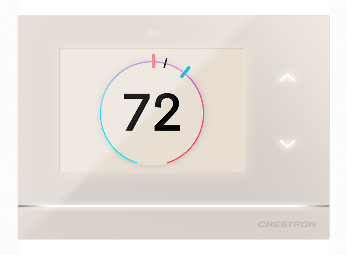 Crestron HZ-THSTAT-A – Horizon Wireless Thermostat, Almond Thermostats Crestron