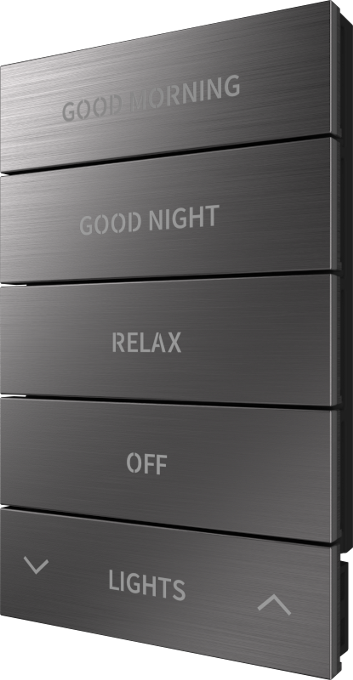 Crestron HZ2-BTNS-2-DRK-NKL ENGRAVED – Horizon 2 Button Set Style 2, Dark Nickel, Custom Engraved Crestron