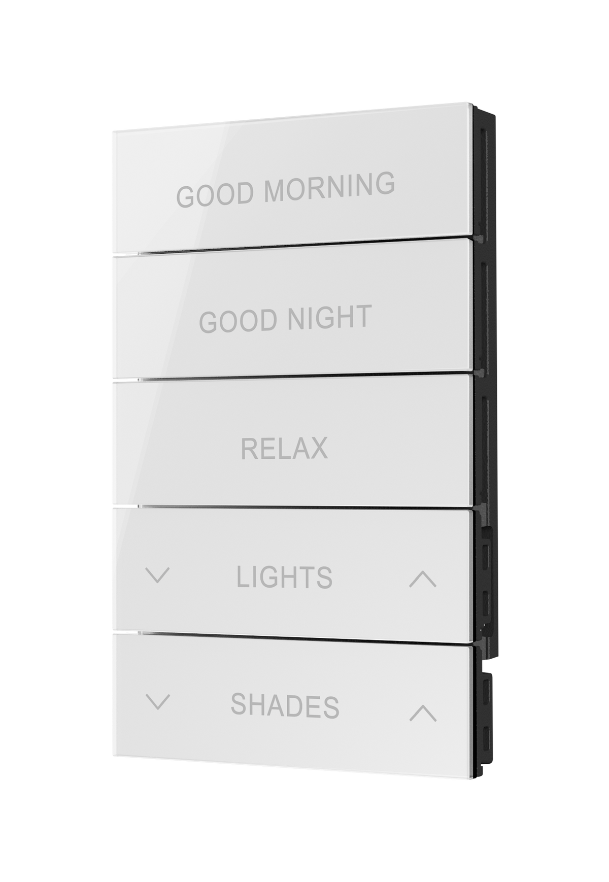 Crestron HZ2-BTNS-4-GLASS-W – Horizon 2 Button Assembly, Style 4, Custom Engraved, White Glass Lighting Controls Crestron