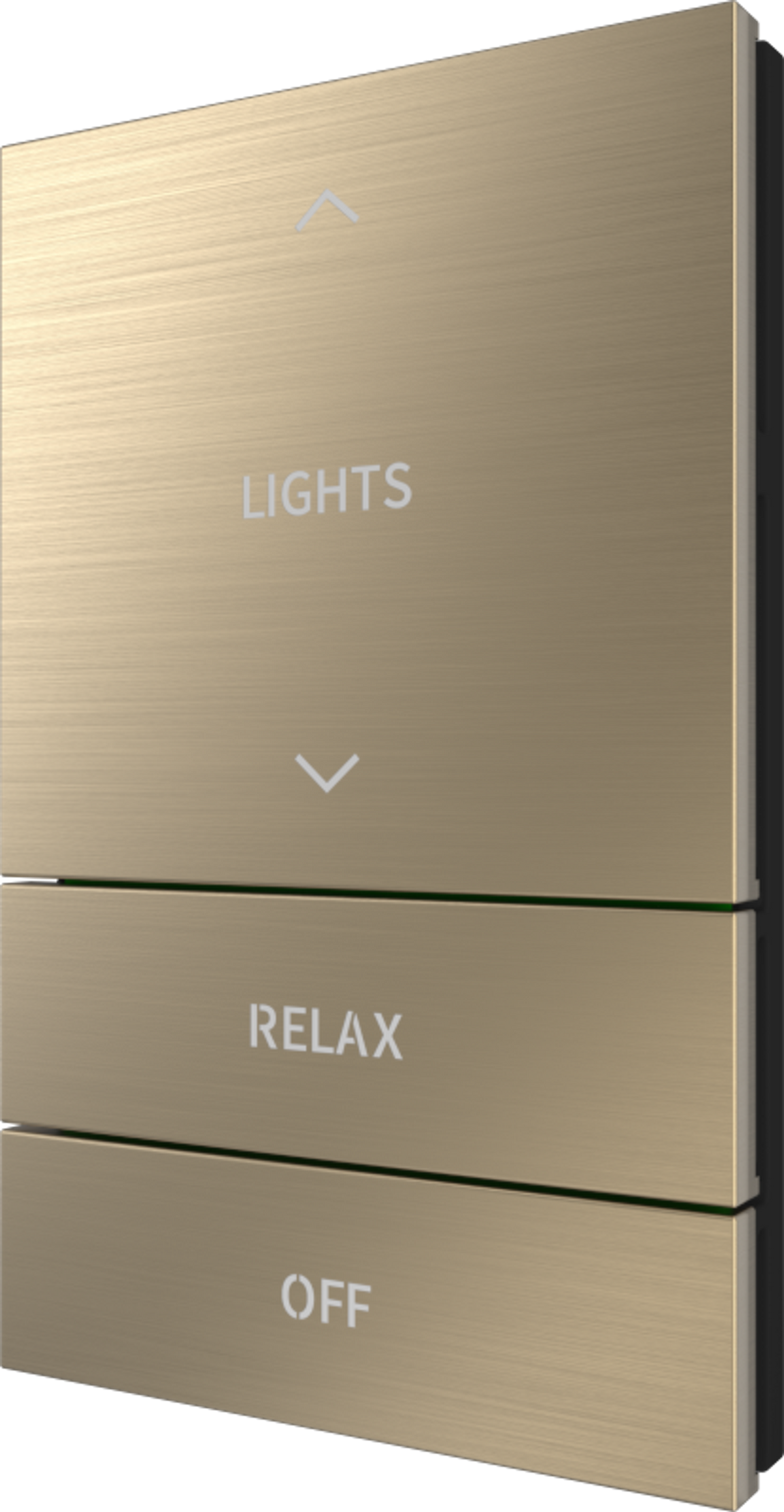 Crestron HZ2-BTNS-5-BR-BRASS ENGRAVED – Horizon 2 Button Assembly, Style 5, Custom Engraved, Brushed Brass Lighting Controls Crestron