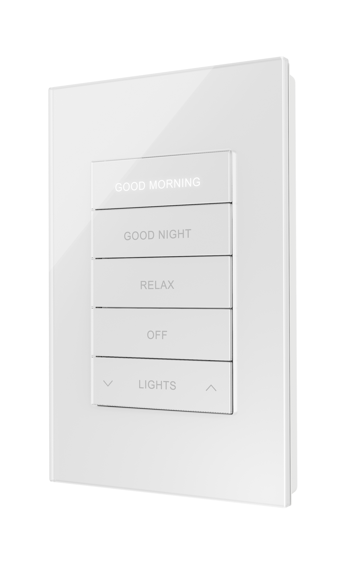 Crestron HZ2-DIMUEX-GLASS-W – In-Wall Universal Phase Dimmer, infiNET EX, 120V, White Glass, Engraved Lighting Controls Crestron