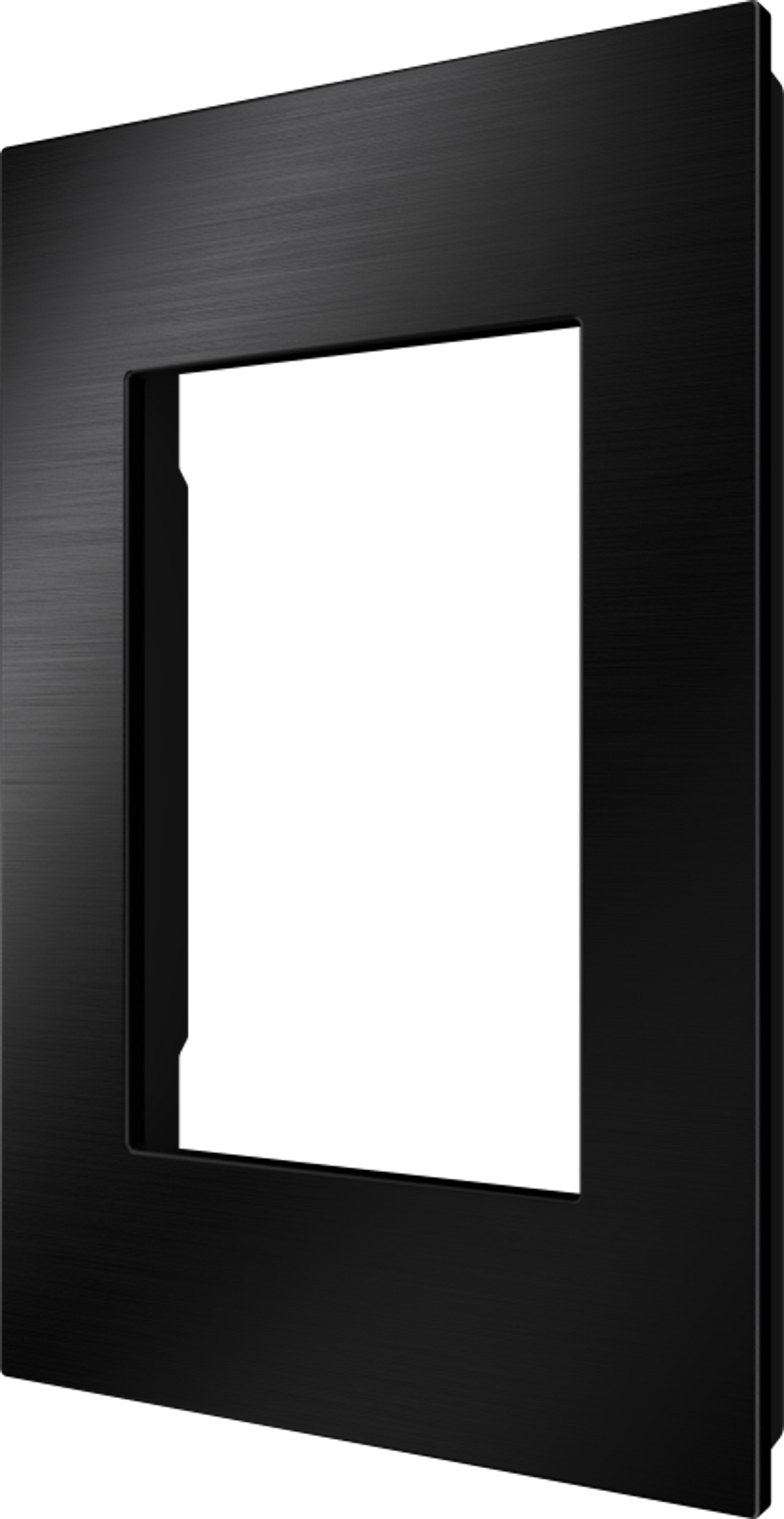 Crestron HZ2-FP-G1-B-BR-BLK – Horizon 2 Faceplate, 1-Gang, Brushed Black, Black Rear Crestron