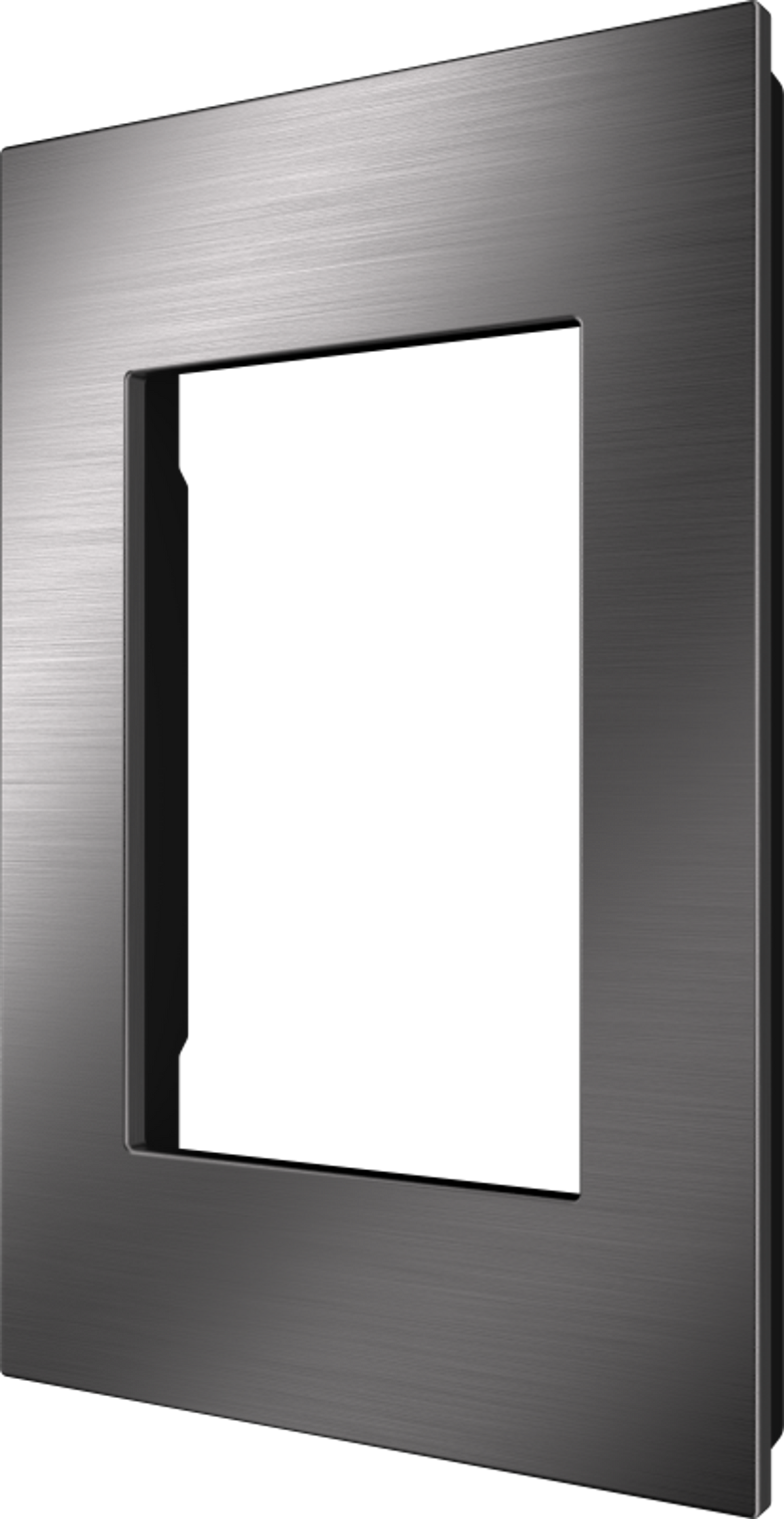Crestron HZ2-FP-G1-B-DRK-NKL – Horizon 2 Faceplate, 1-Gang, Dark Nickel with Black Rear Lighting Controls Crestron