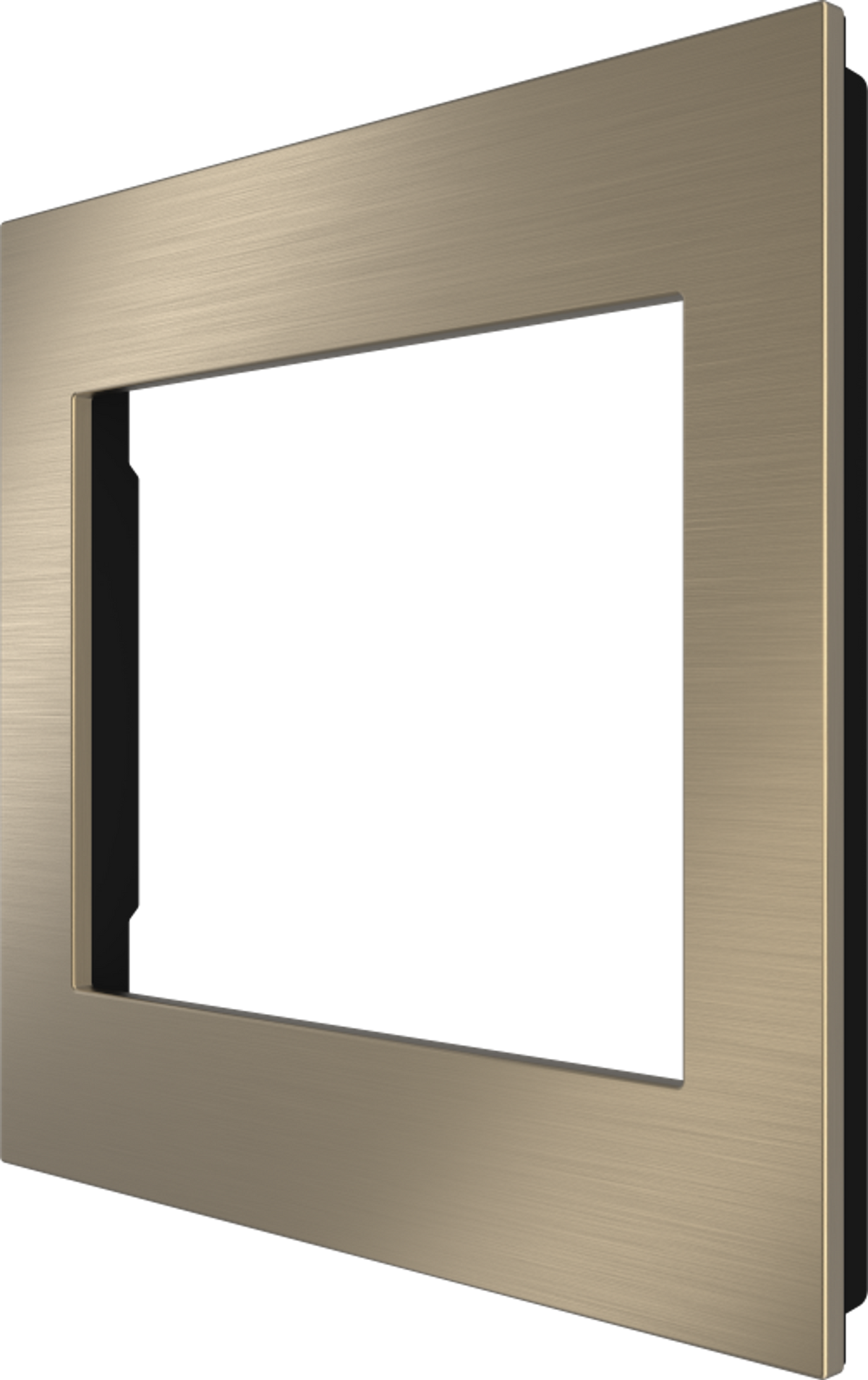 Crestron HZ2-FP-G2-B-BR-BRASS – Horizon 2 Faceplate, 2-Gang, Brushed Brass with Black Rear Crestron