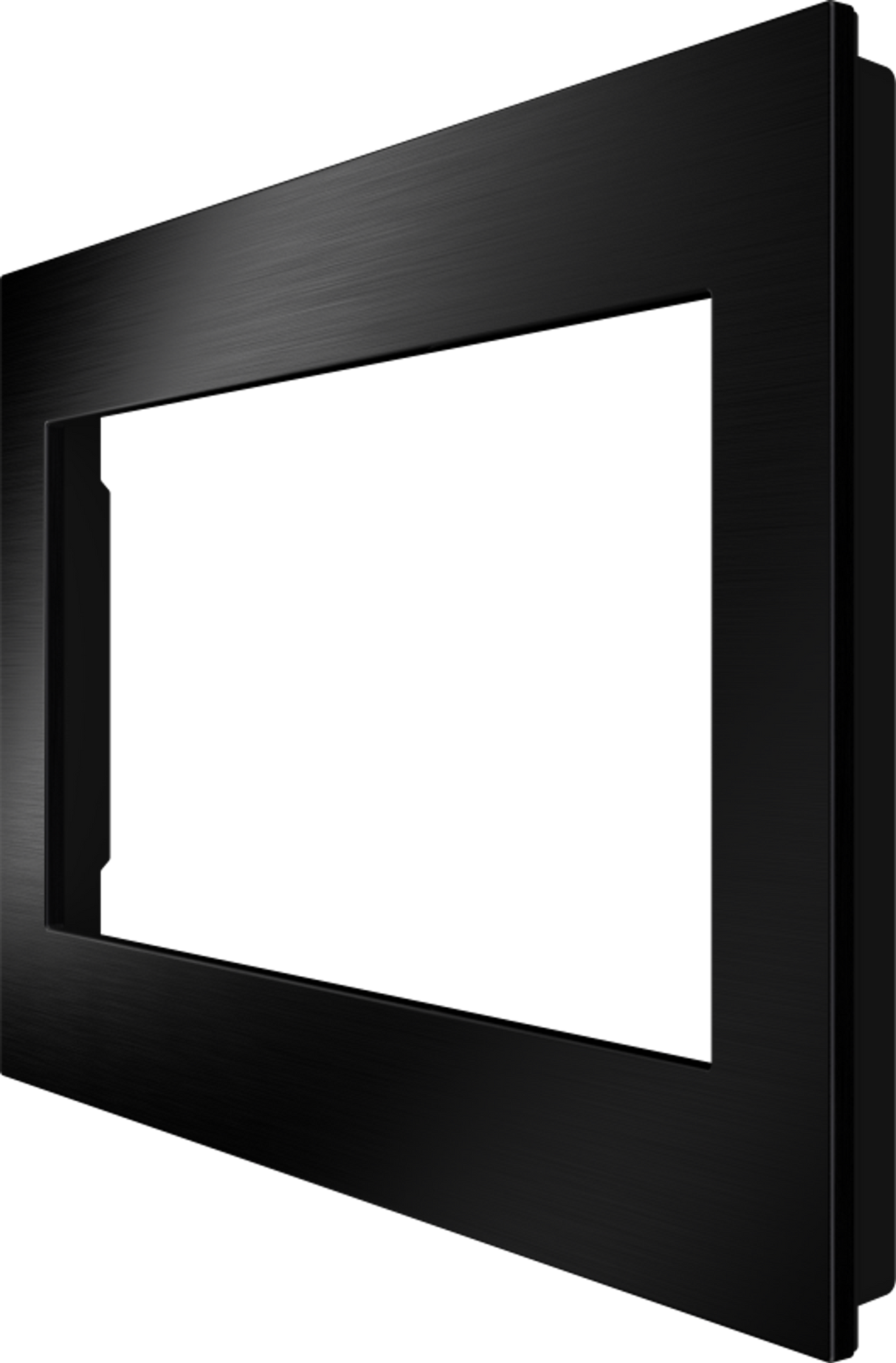 Crestron HZ2-FP-G3-B-BR-BLK – Horizon 2 3-Gang Faceplate, Brushed Black, Black Trim Crestron