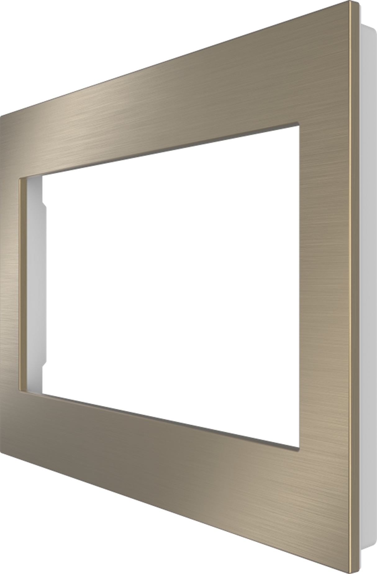 Crestron HZ2-FP-G3-W-BR-BRASS – Horizon 2 Faceplate, 3-Gang, Brushed Brass Crestron