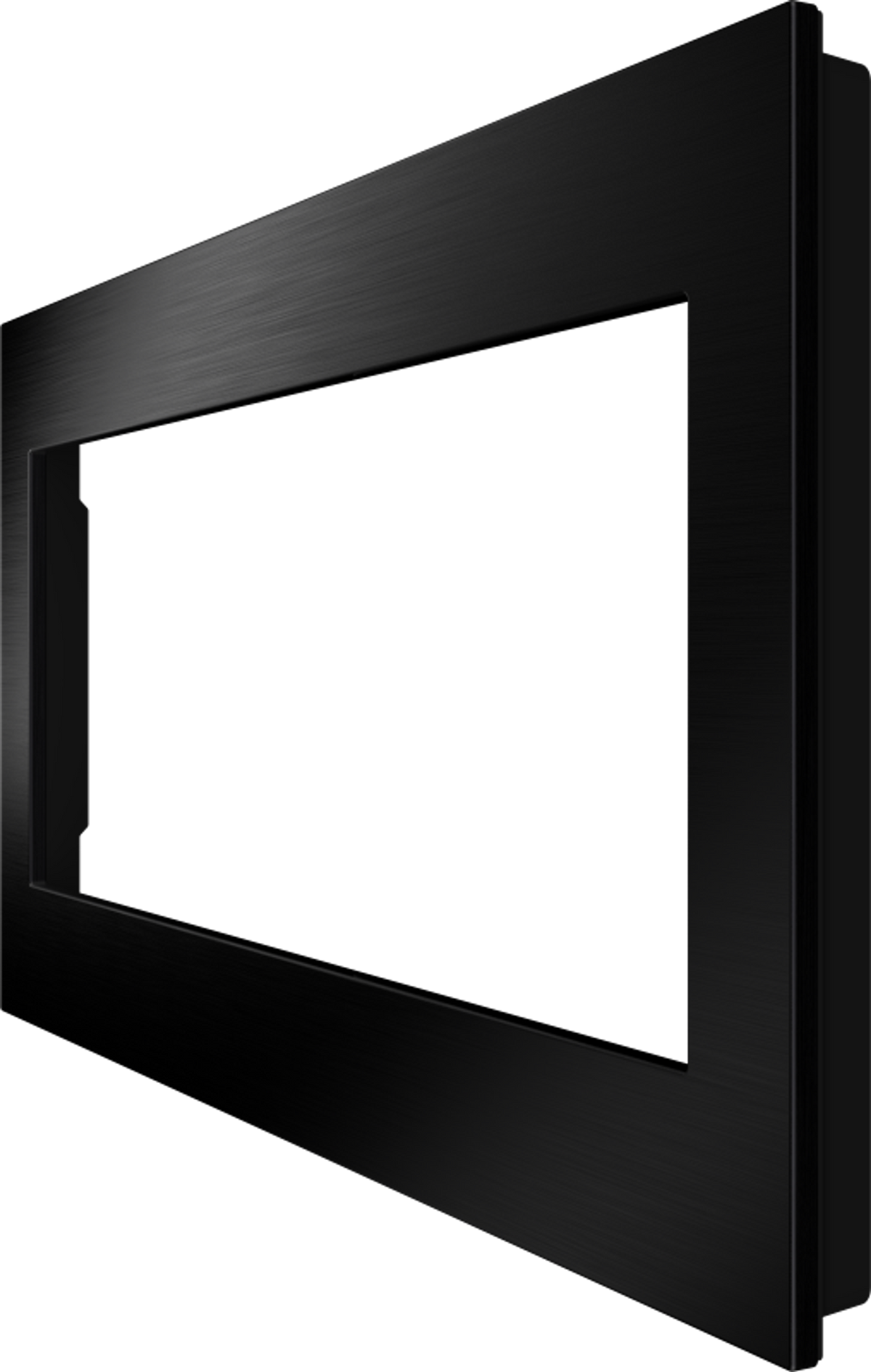 Crestron HZ2-FP-G4-B-BR-BLK – Horizon 2 Faceplate, 4-Gang, Brushed Black with Black Rear Crestron