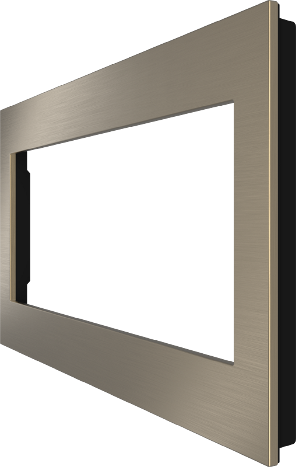Crestron HZ2-FP-G4-B-BR-BRASS – Horizon 2 Faceplate, 4-Gang, Brushed Brass with Black Rear Crestron