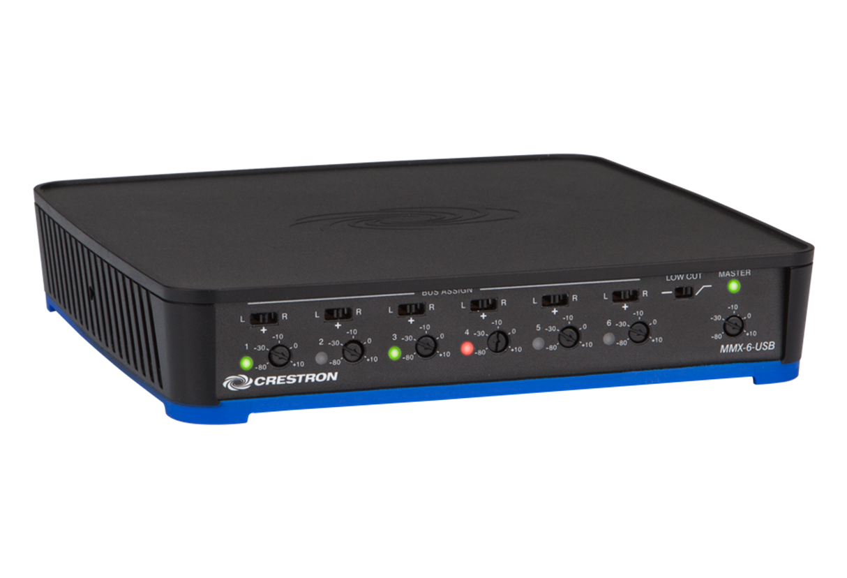 Crestron MMX-6-USB – 6-Channel USB Microphone Mixer AV Control Systems Crestron