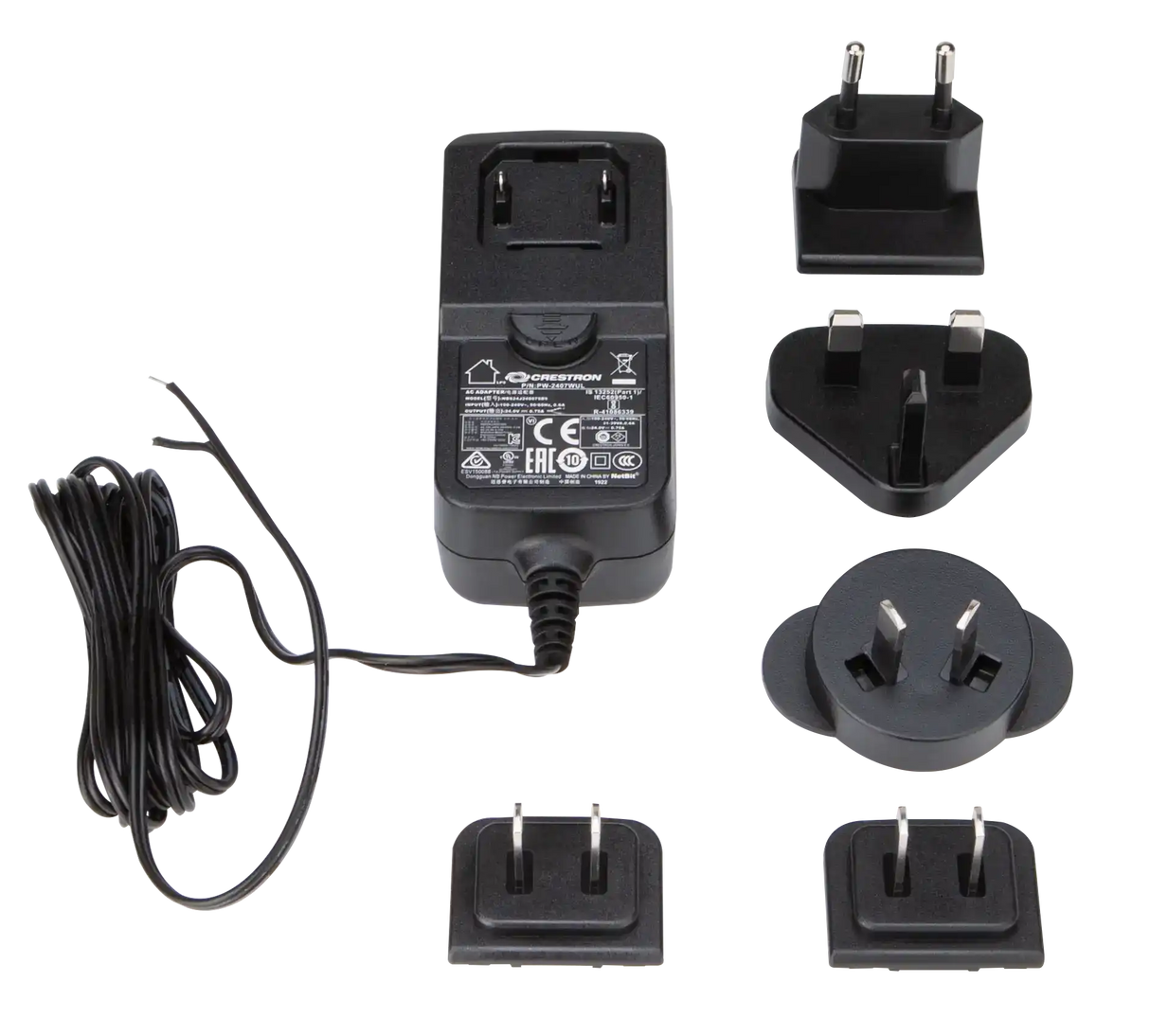 Crestron PW-2407WUL Wall Mount Power Pack, 24 VDC, 0.75 A, Flying Leads, Universal power supply Crestron