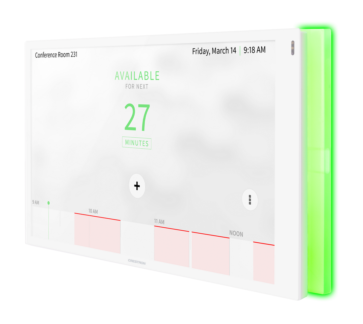 Crestron TSW-1070-LB-W-S – 10.1 In. Touch Screen with Light Bar, White Smooth Crestron