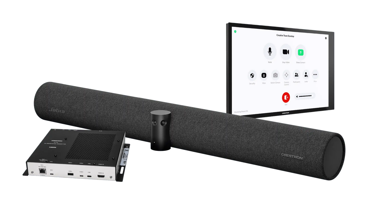 Crestron UC-BX31-Z-WM Crestron Flex Advanced Small Room Conference System with Jabra® PanaCast 50 Video Bar and Wall Mounted Control Interface for Zoom Rooms™ Software Video Conferencing Crestron