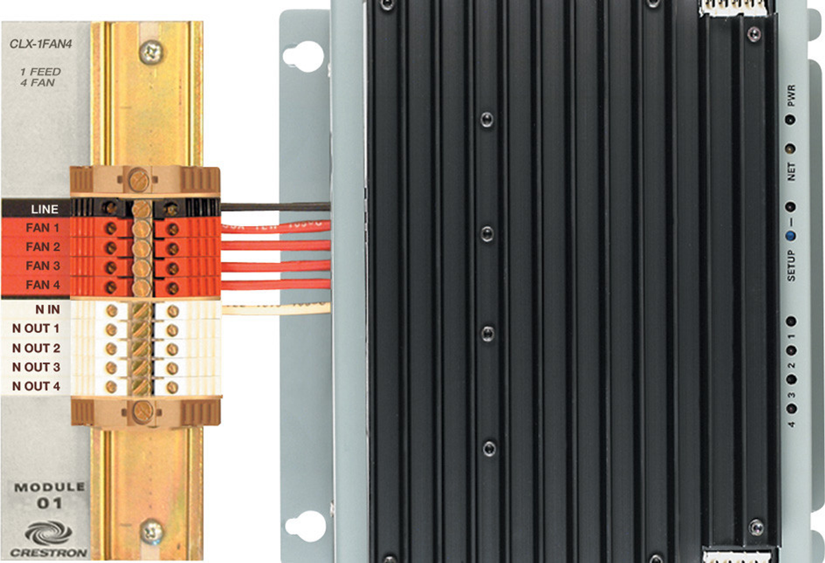 Crestron CLX-1FAN4 – 4-Channel Fan Speed Control Module Crestron