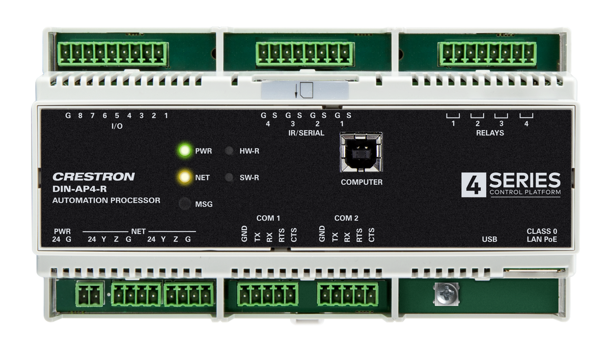 Crestron DIN-AP4-R – 4-Series DIN Rail Control System for Crestron Home OS Crestron