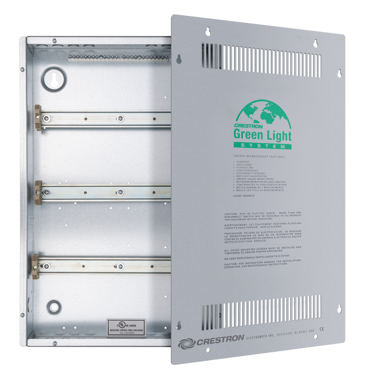 Crestron DIN-EN-3X18 – Enclosure for DIN Rail Devices, 3 DIN Rails, 18 M Wide Crestron