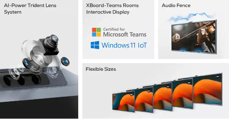 MaxHub XBoard V7 V Series 65" for Microsoft Teams Rooms, 4K Flat Panel UHD Display - V655T Interactive Displays MaxHub