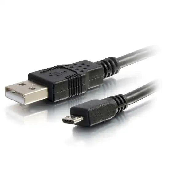 C2G 15ft USB 2.0 A to Micro-B Cable M/M - Black (4.6m) Audio & Video Cables C2G