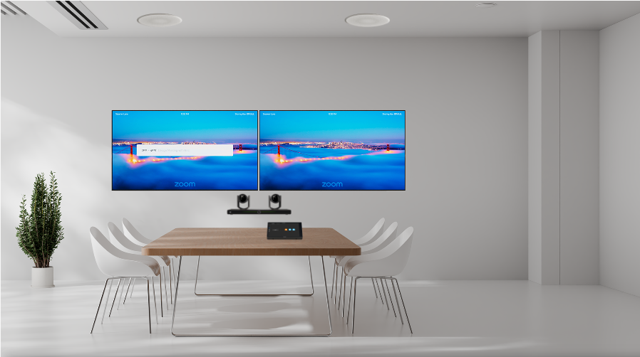 Crestron Collab Medium Meeting Room — Zoom Rooms with 1 Beyond i12D, Sennheiser Ceiling Mic and PoE Speakers Video Conferencing System Bundle Crestron