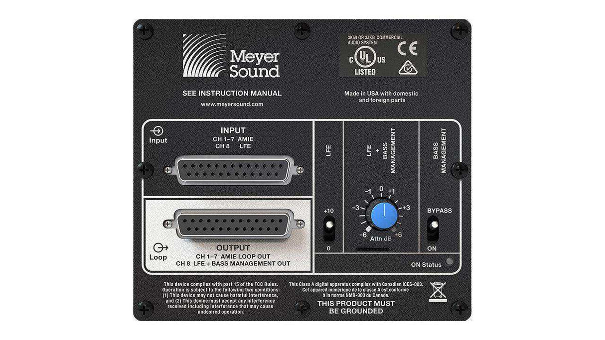 Meyer Sound AMIE-SUB 7.1 (DB25) Bass MNGMT Input Kit - 40.251.451.01 Speakers Meyer Sound