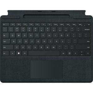 Microsoft Signature Keyboard/Cover Case with Slim Pen 2 for Microsoft Surface Pro 8, Surface Pro X Tablet - Black - Alcantara Computer Accessories Microsoft