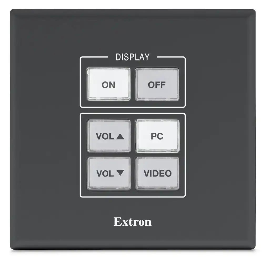Extron MLC Plus 50 White and Black Faceplates, 2-Gang Video Conferencing Extron