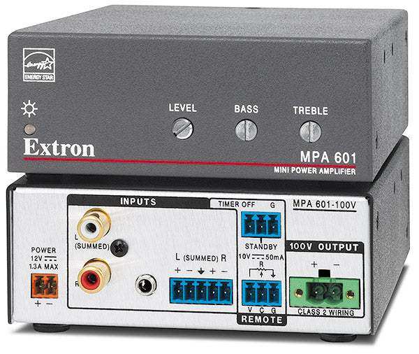 Extron MPA 601 Mono 100 V Amplifier - 60 Watts Audio Amplifiers Extron