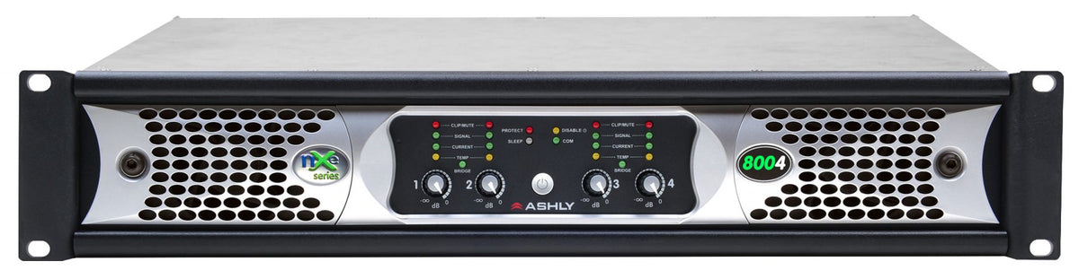 ASHLY NXE8004 Network Multi-Mode Power Amplifier 4 x 800 Watts @ 2/4/8 Ohms or 70V Amplifiers Ashly