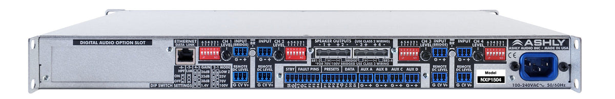 ASHLY NXP1504D nXp1504 Multi-Mode Amplifier plus Dante Option Card Amplifiers Ashly