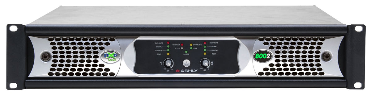 ASHLY NXP8002 Network Multi-Mode Power Amplifier 2 x 800 Watts @ 2/4/8 Ohms or 70V with Protea DSP Amplifiers Ashly