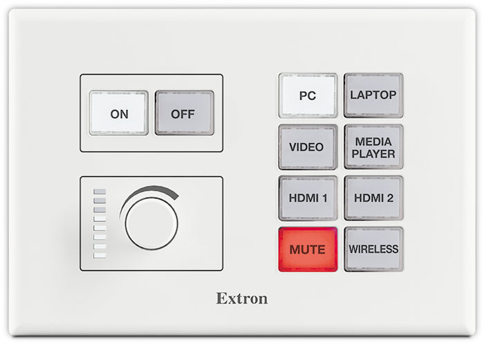 Extron NBP 200 3-Gang, Black and White, 10 Button Video Extron