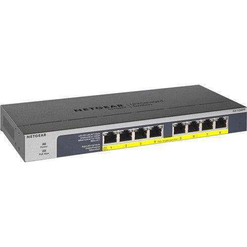 Netgear GS108PP-100NAS 8-Port Gigabit Ethernet PoE+ Unmanaged Switch Networking Netgear
