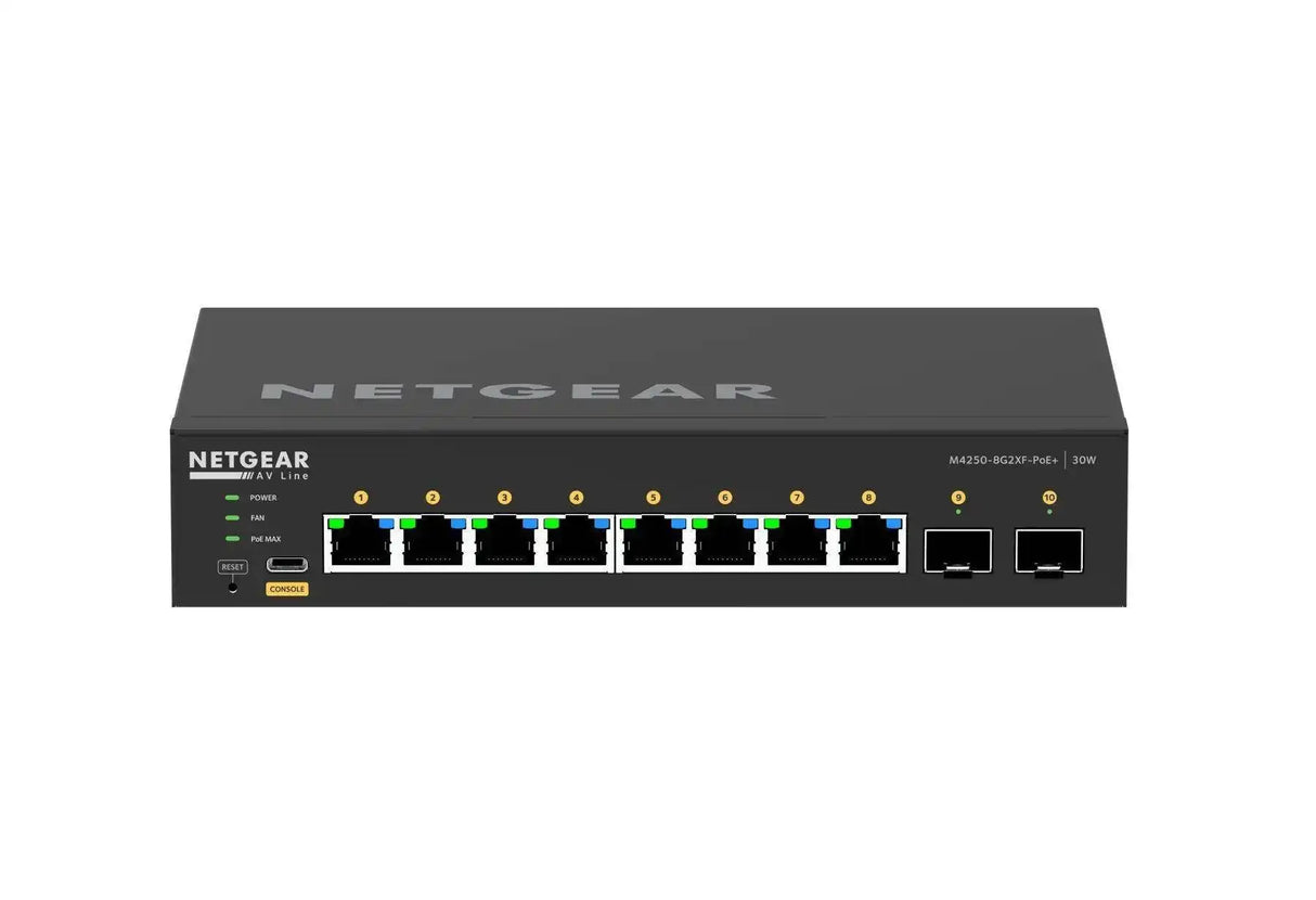Netgear GSM4210PX-100NAS M4250-8G2XF-POE+ FULLY MANAGED DESKTOP SWITCH Networking Netgear