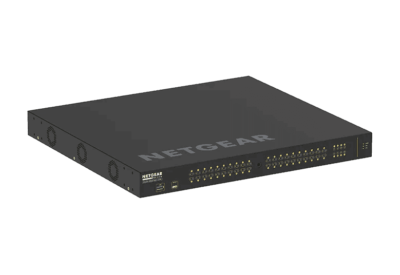 Netgear GSM4248P-100NAS Managed Ethernet Switch w- 48 Ports (40 x 10-100-1000BASE-T RJ45 and 8 x 1000BASE-X SFP) Networking Netgear