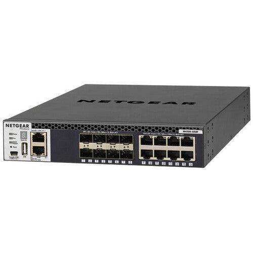 Netgear XSM4316S-100NES M4300-8X8F Stackable Managed Switch with 16x10G Including 8x10GBase-T and 8xSFP+ Layer 3 Networking Netgear
