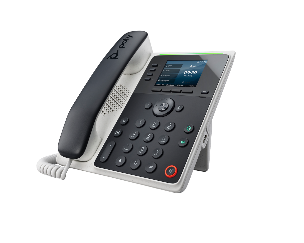 Poly Edge E220 IP Phone and PoE-enabled with Power Supply Poly Voice Poly