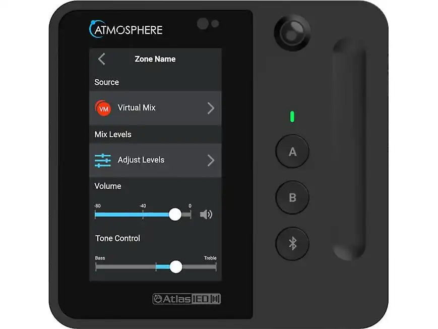 AtlasIED Atmosphere C-T4BT Touchscreen wall controller with Bluetooth (Black) Audio Components AtlasIED